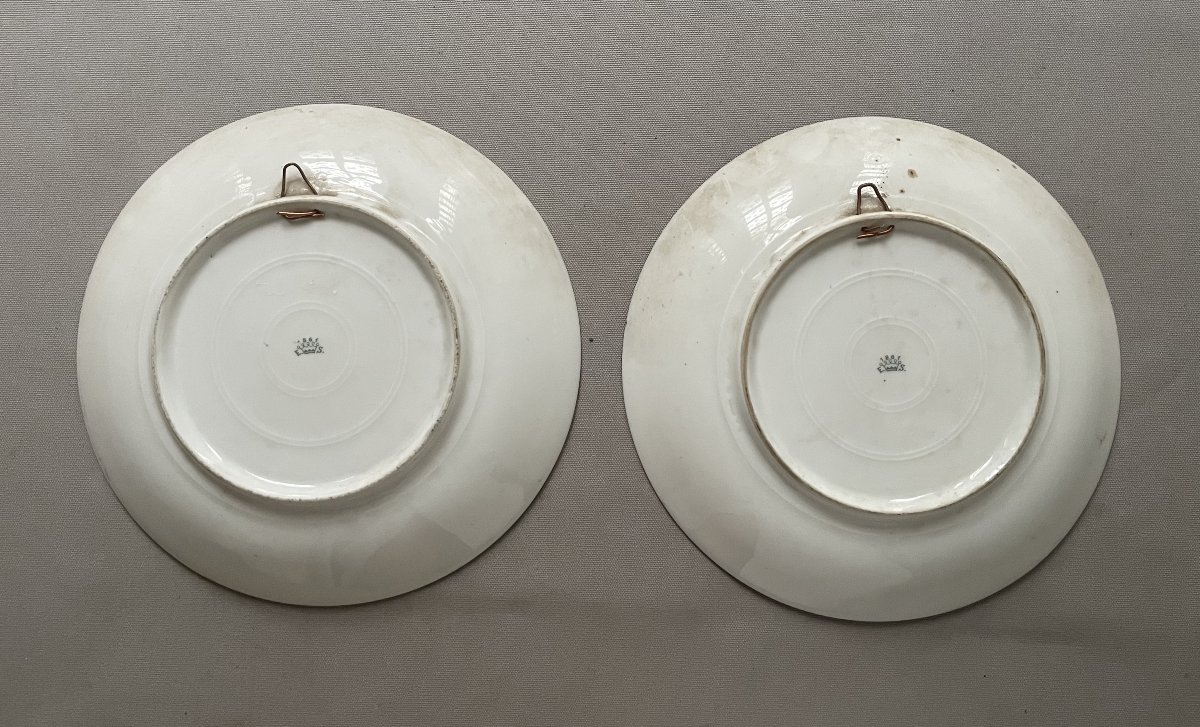 Pair Of Saxon Porcelain Plates, Erdmann Schlegelmilch-photo-2
