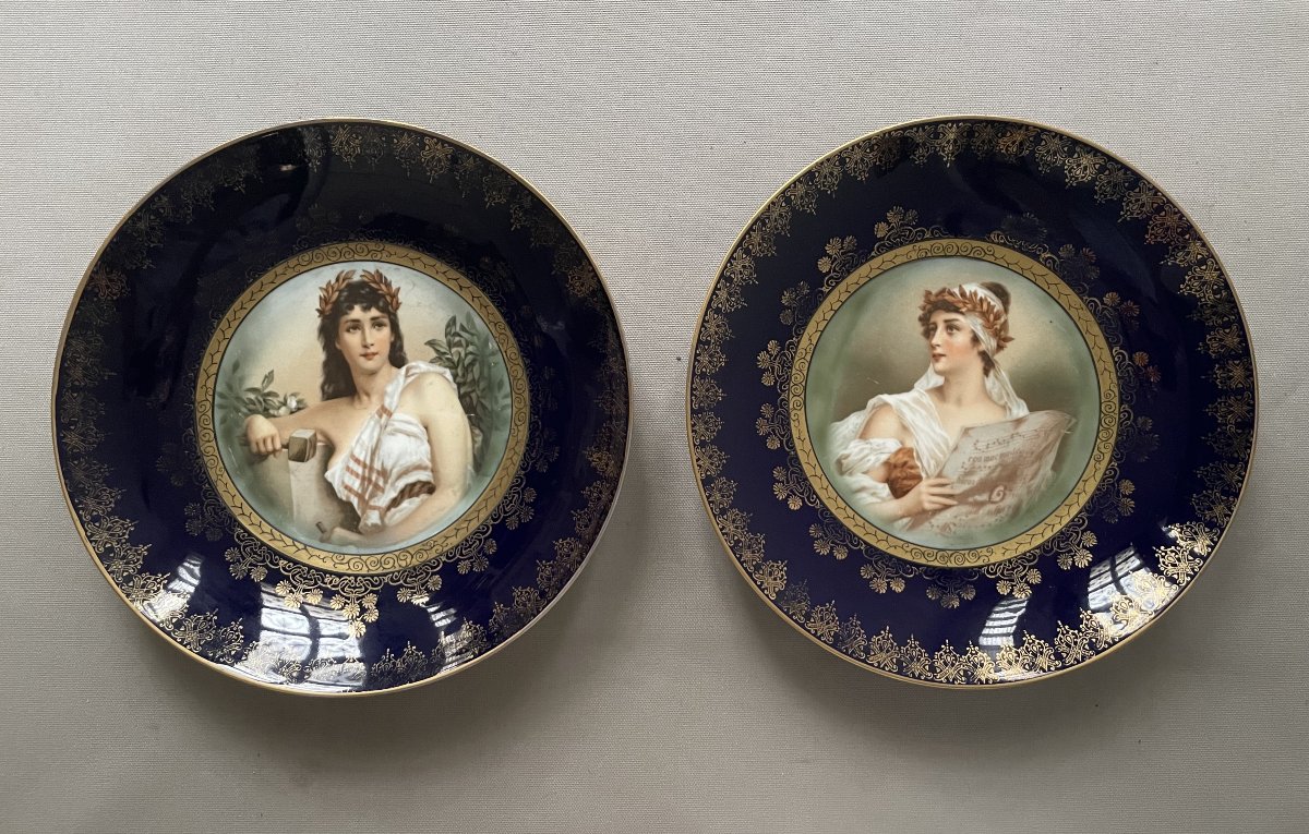 Pair Of Saxon Porcelain Plates, Erdmann Schlegelmilch