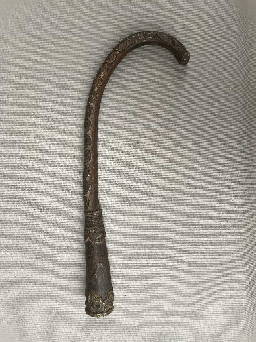 Spectre ou haut de canne en bronze, Afrique, début XXe-photo-2
