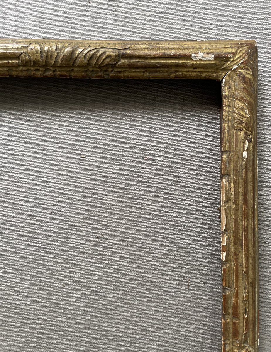 Wooden Frame With Gilded Stucco, 19th Century - 43.5 X 36 Cm-photo-3