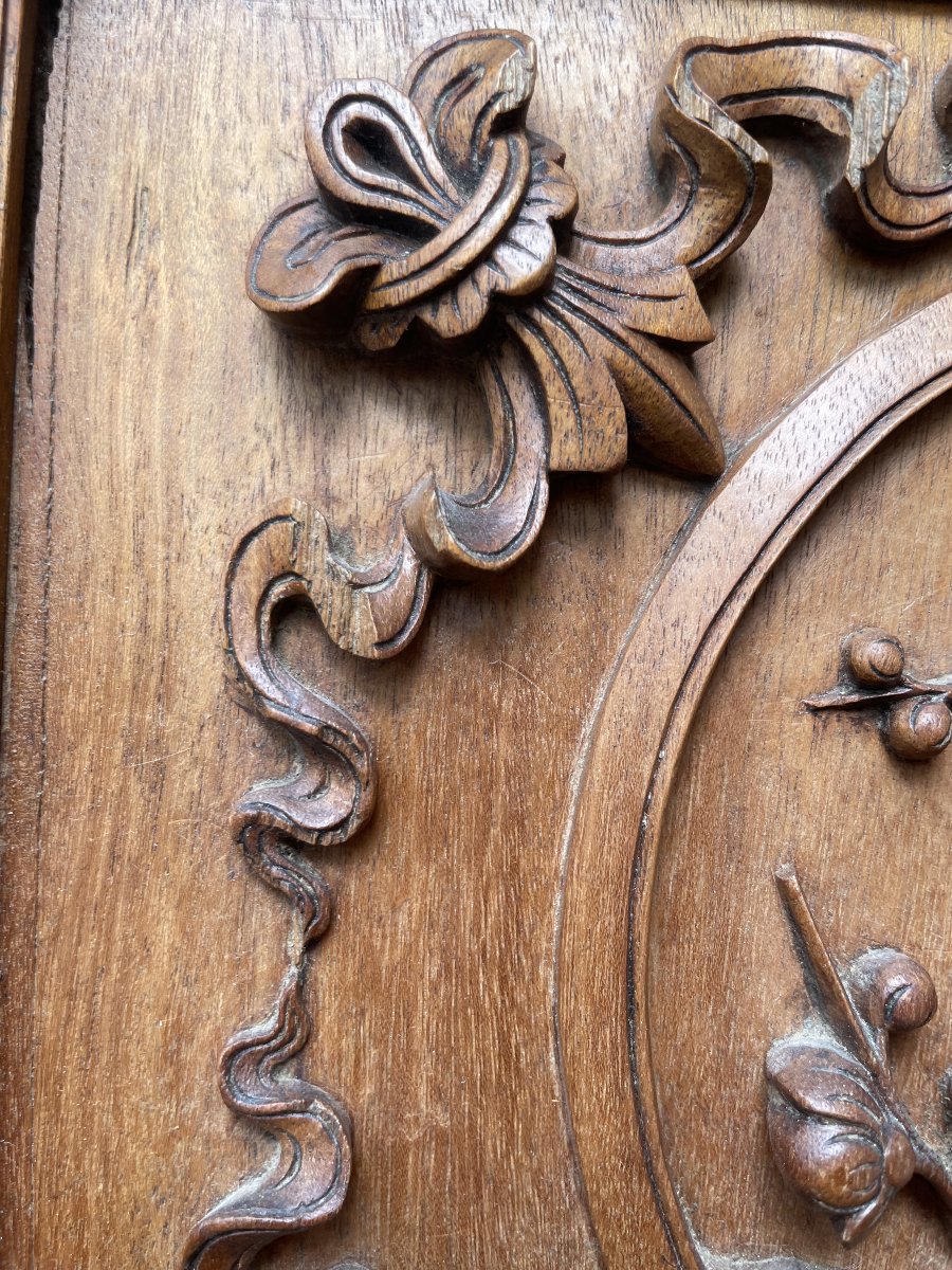 Paire de panneaux de bois sculpté, Chine, fin XIXe-photo-6