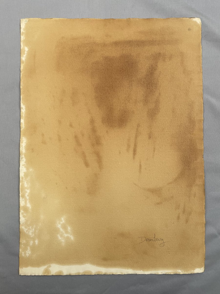 Man In Costume, Oil On Paper-photo-3