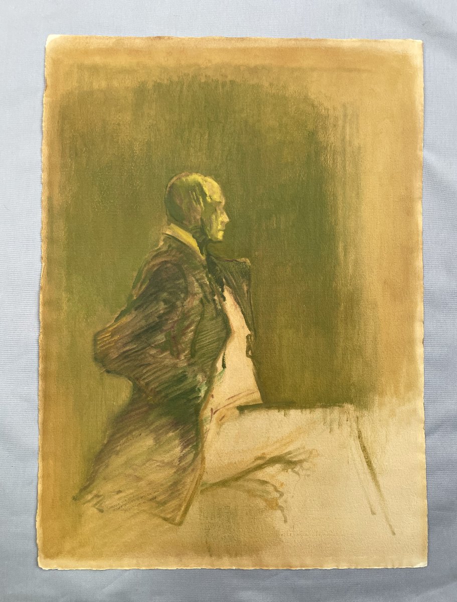 Man In Costume, Oil On Paper
