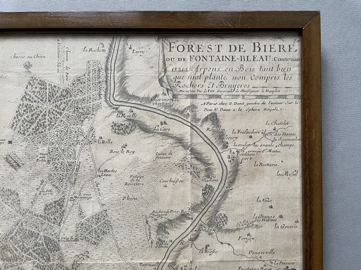 Old Map Of The Forêt De Fontainebleau-photo-2