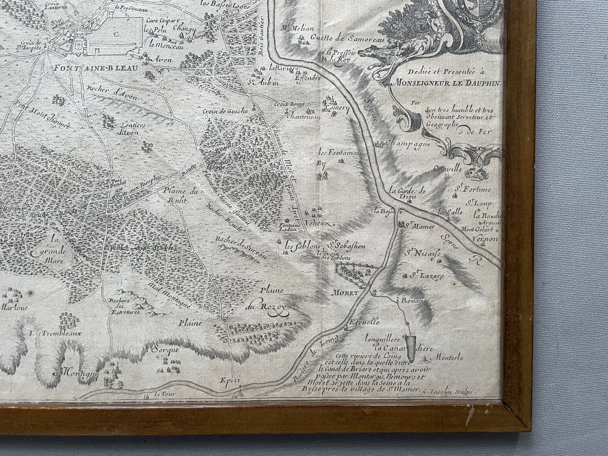 Old Map Of The Forêt De Fontainebleau-photo-3