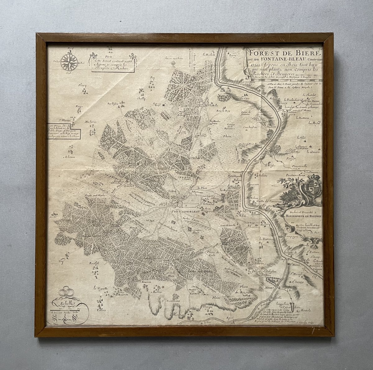 Old Map Of The Forêt De Fontainebleau