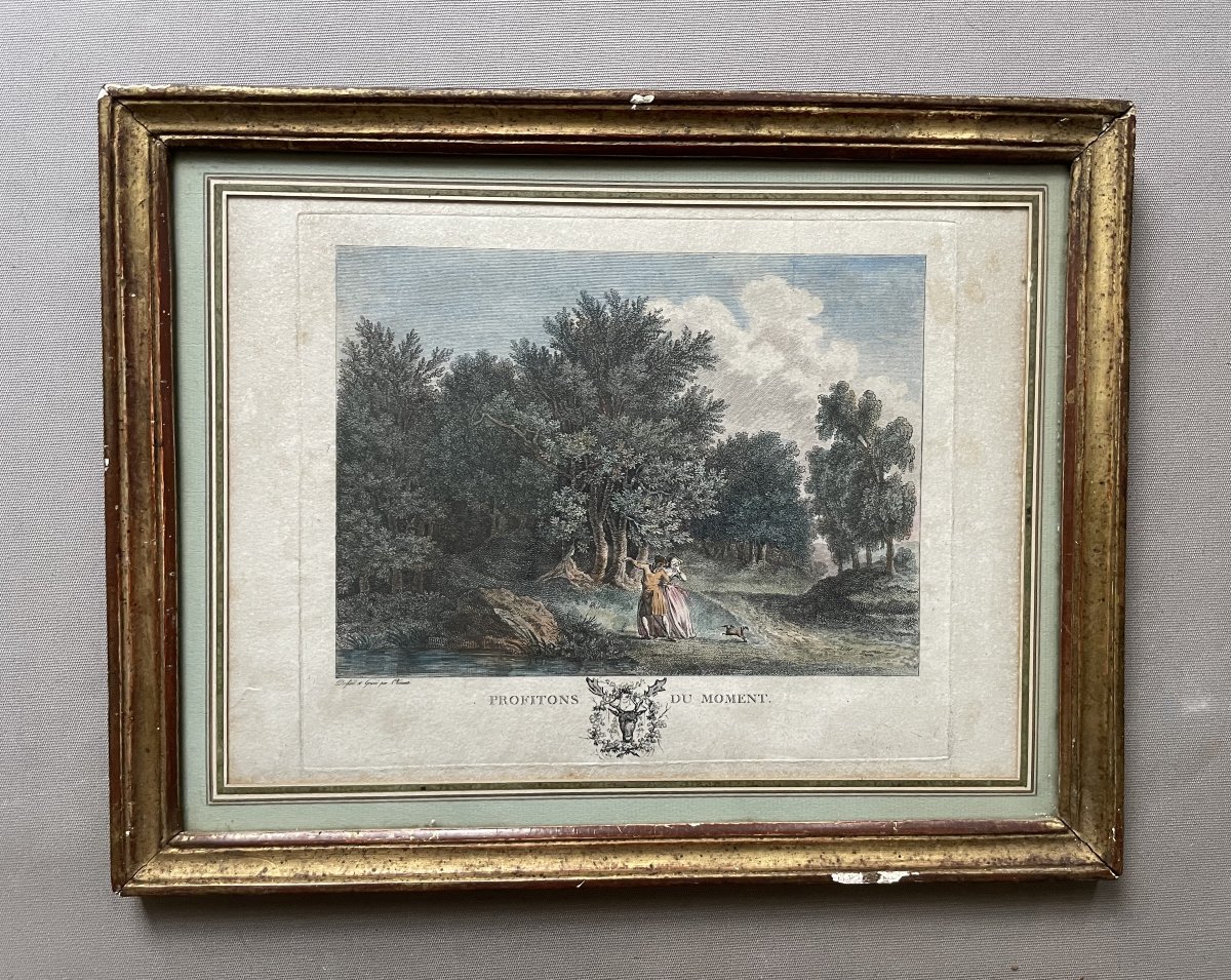 Scènes galantes, paire de gravures par Clementi-photo-2