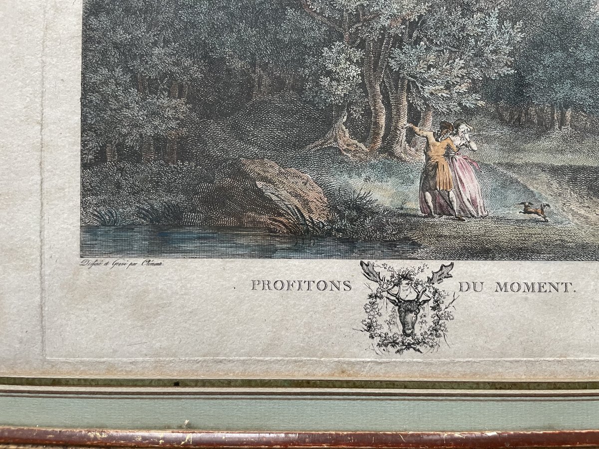 Scènes galantes, paire de gravures par Clementi-photo-3
