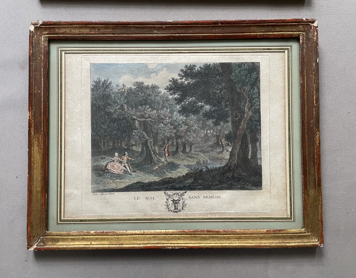 Scènes galantes, paire de gravures par Clementi-photo-4