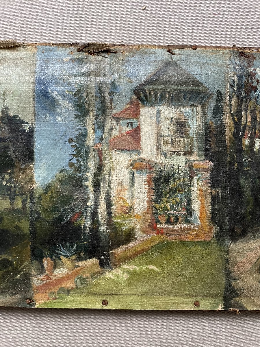 Triptych, Oil On Canvas, Early 20th Century-photo-3