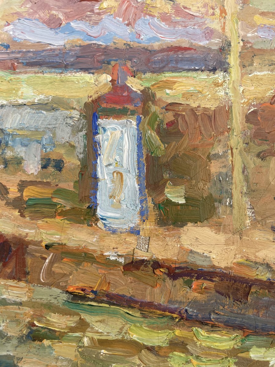 Henri Saada, Honfleur, 1963, huile sur toile, grand format-photo-3