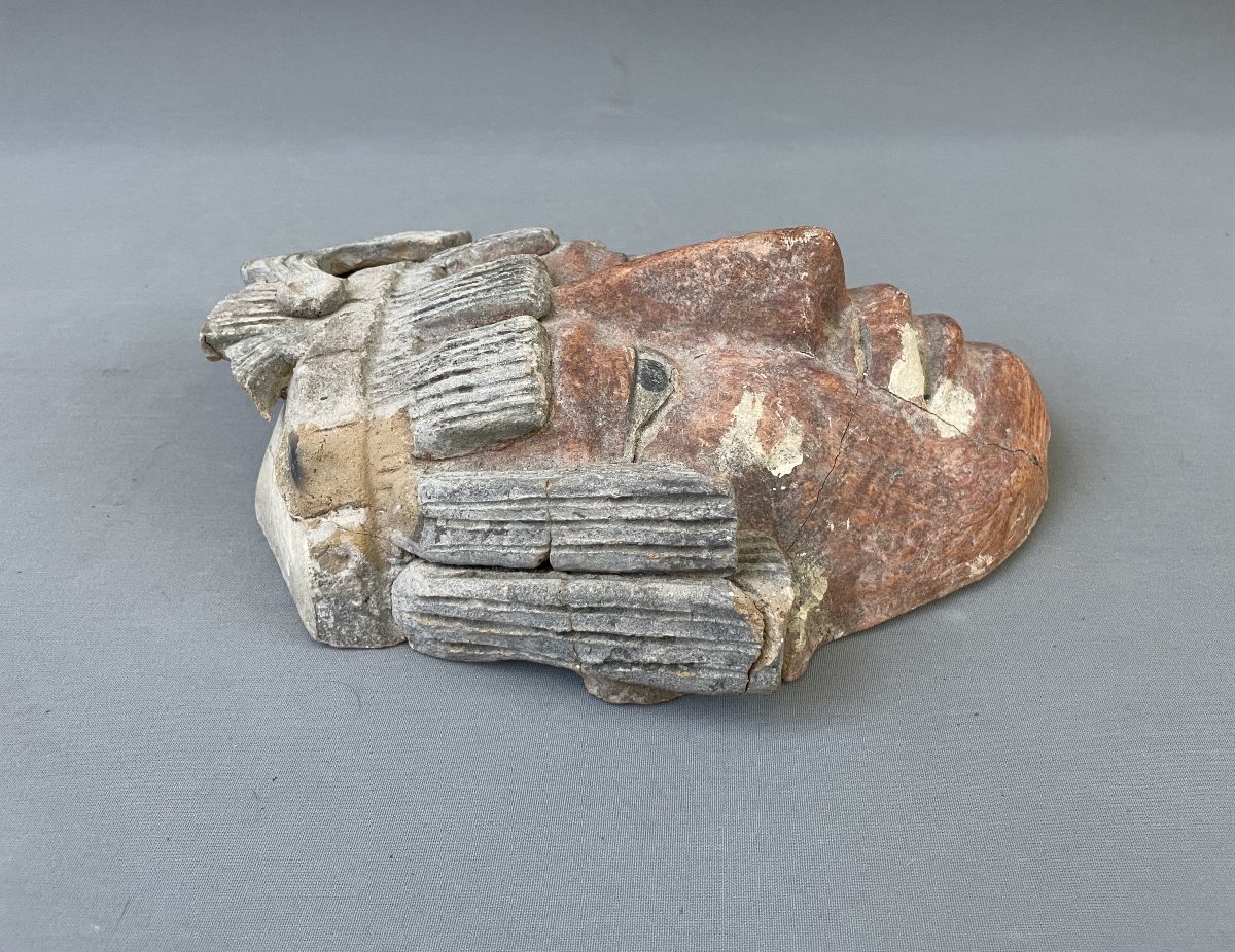 Pre-columbian-style Mask, 19th Century Or Earlier-photo-3