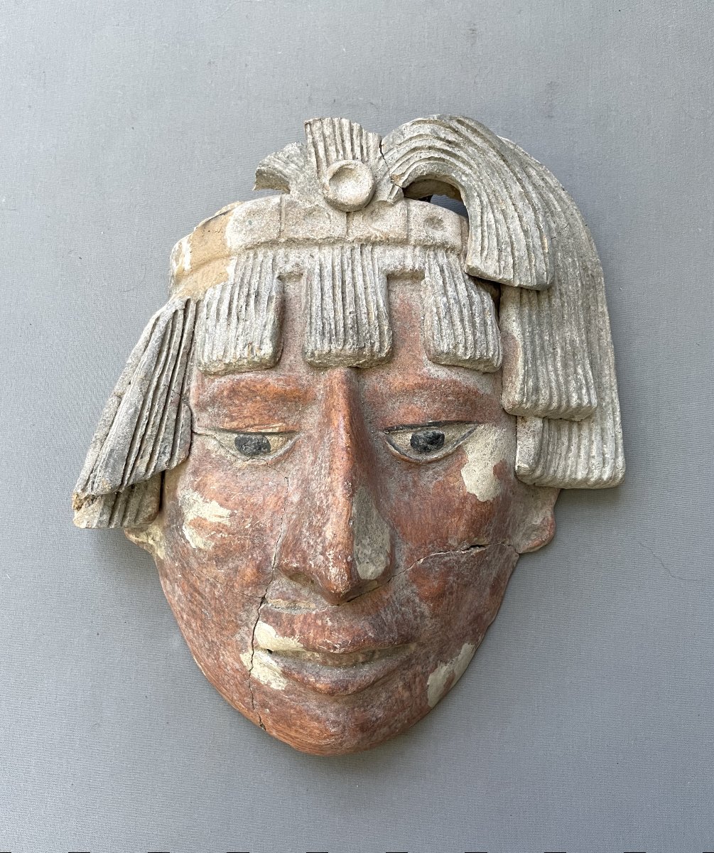 Pre-columbian-style Mask, 19th Century Or Earlier