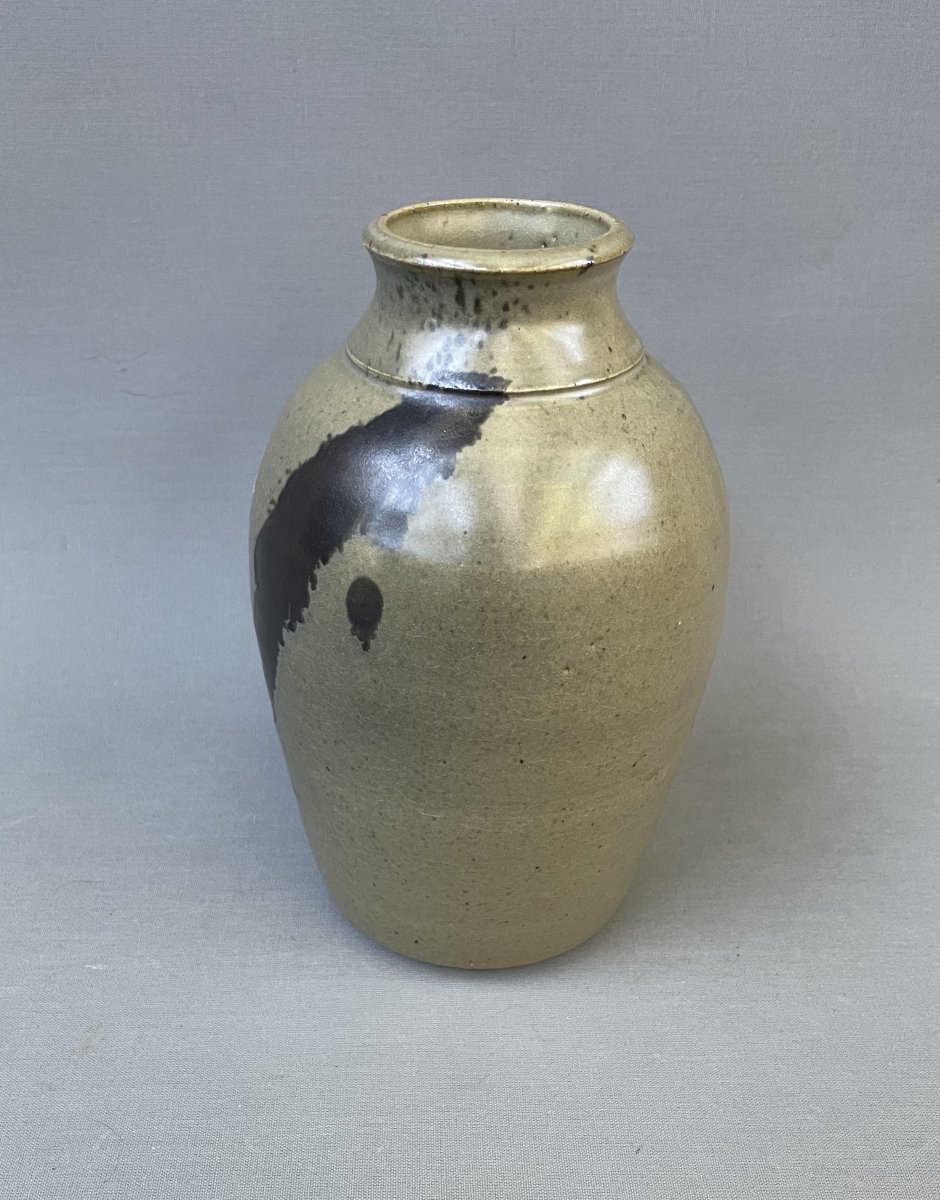 Vase en grès, monogramme à identifier-photo-2