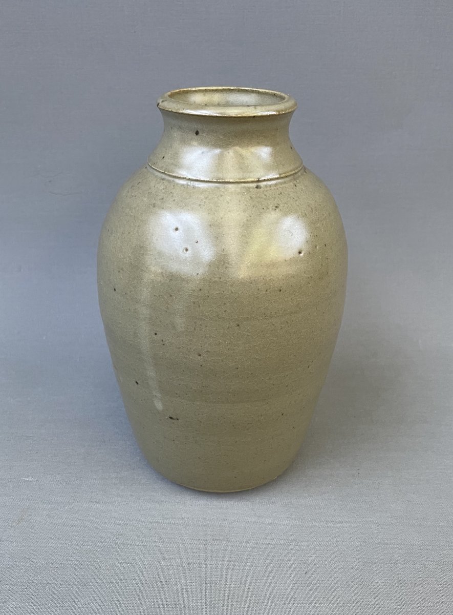 Vase en grès, monogramme à identifier-photo-3