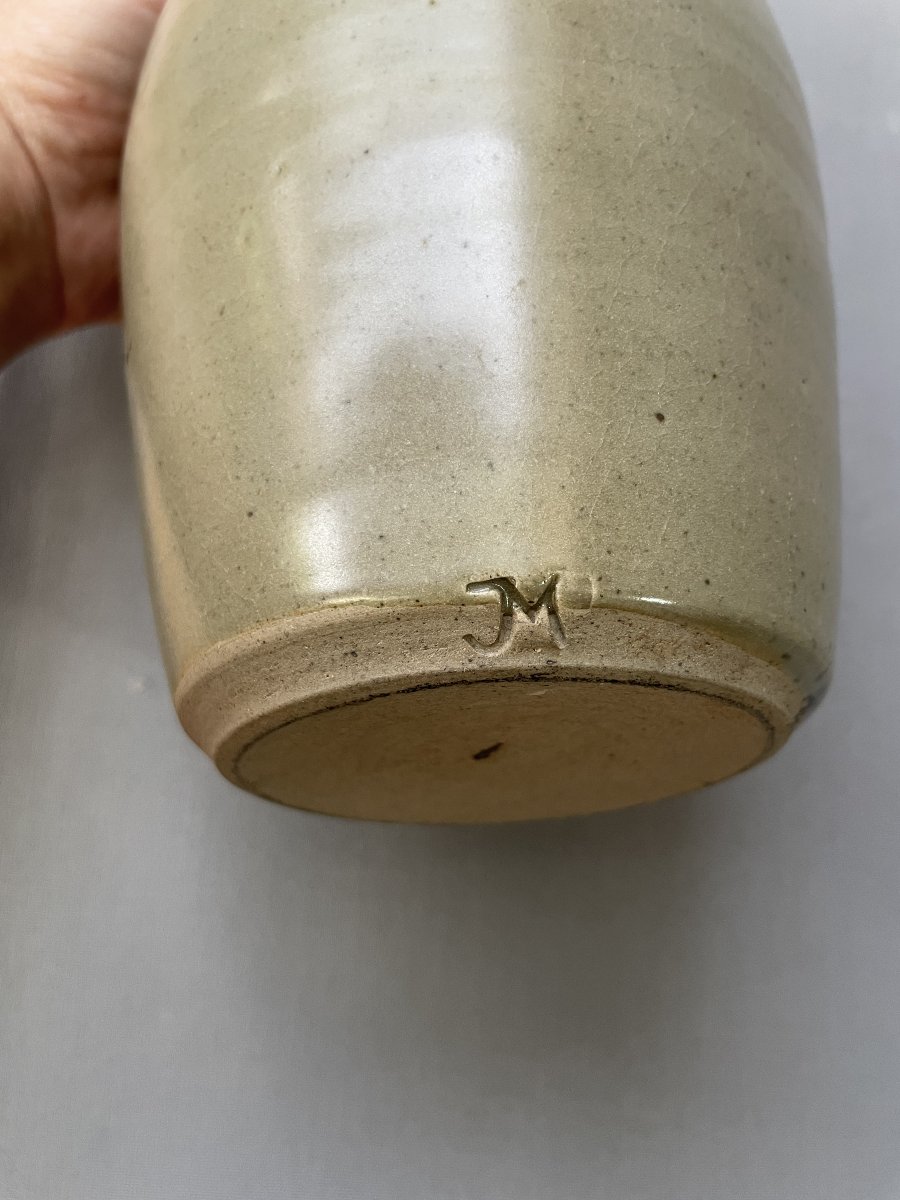 Vase en grès, monogramme à identifier-photo-1