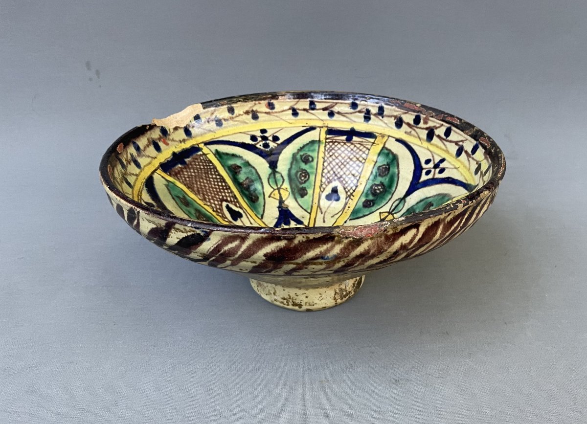 Polychrome Ceramic Dish, Near East, Late 19th Century