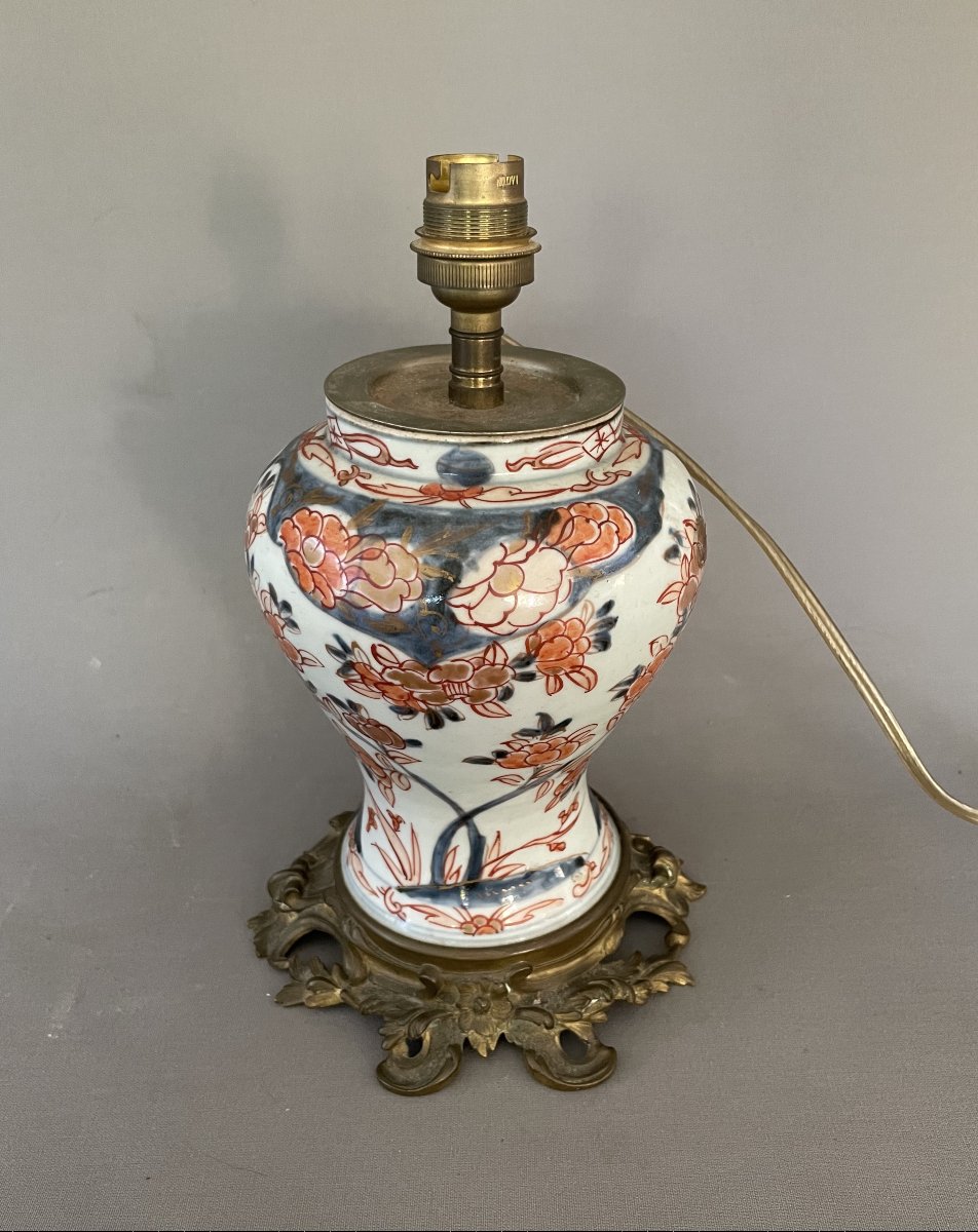 Vase monté en lampe, Chine, XIXe ou avant-photo-2