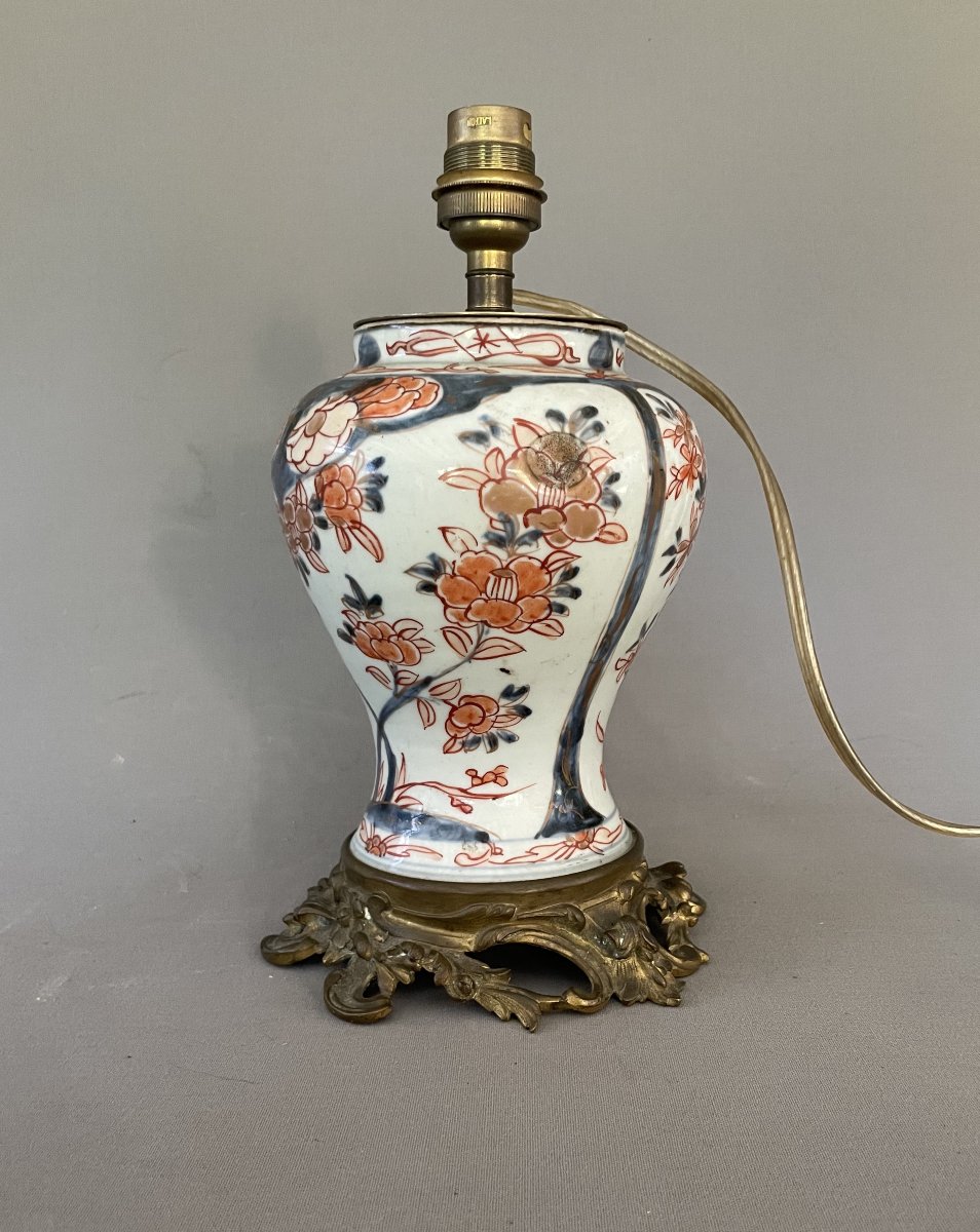 Vase monté en lampe, Chine, XIXe ou avant-photo-3