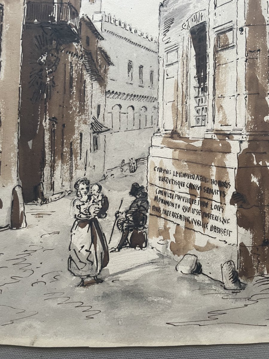 Busy Street, Ink Wash-photo-2