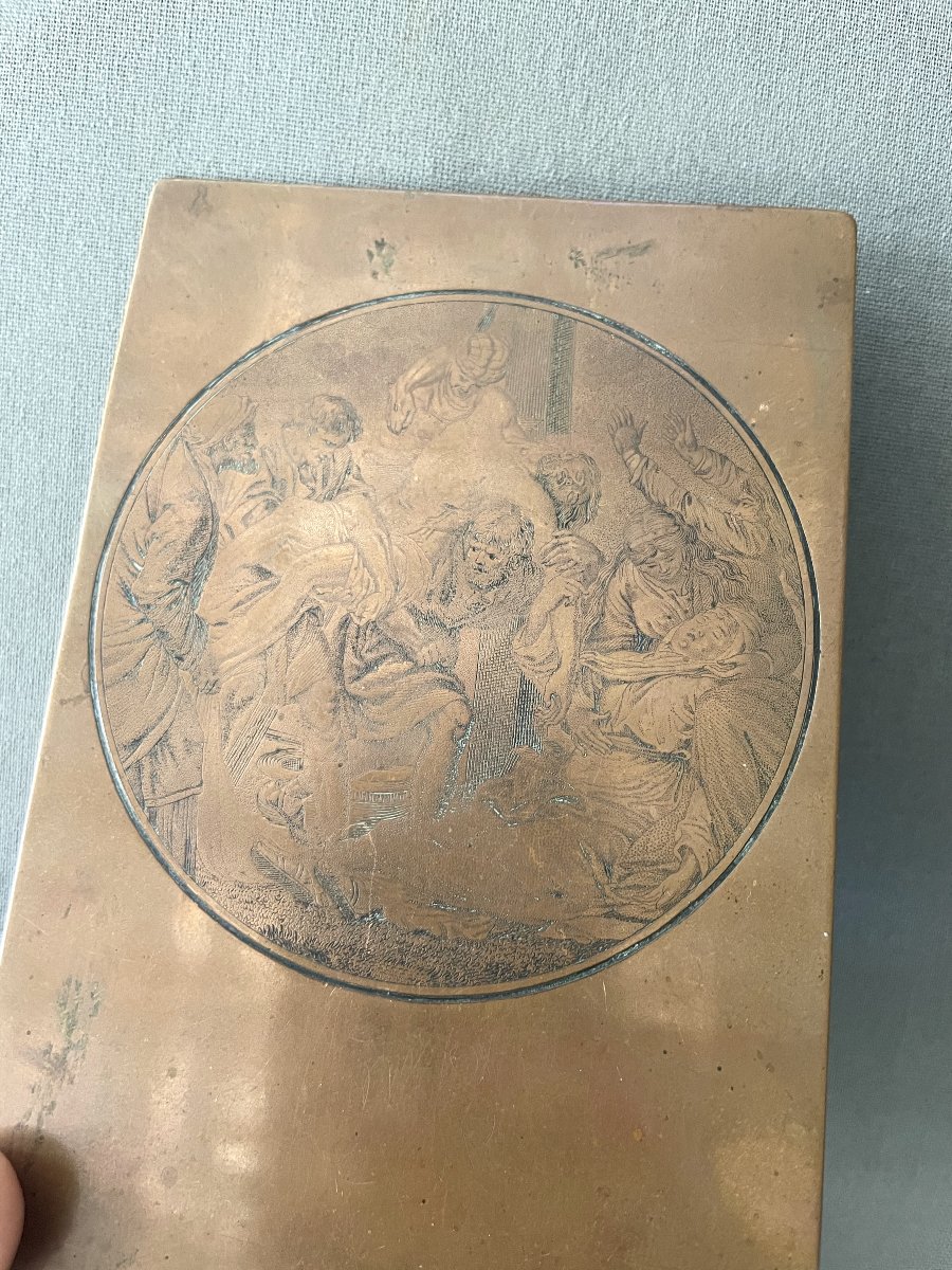 Descent From The Cross, Engraving Matrix, 18th Century Or Earlier-photo-3
