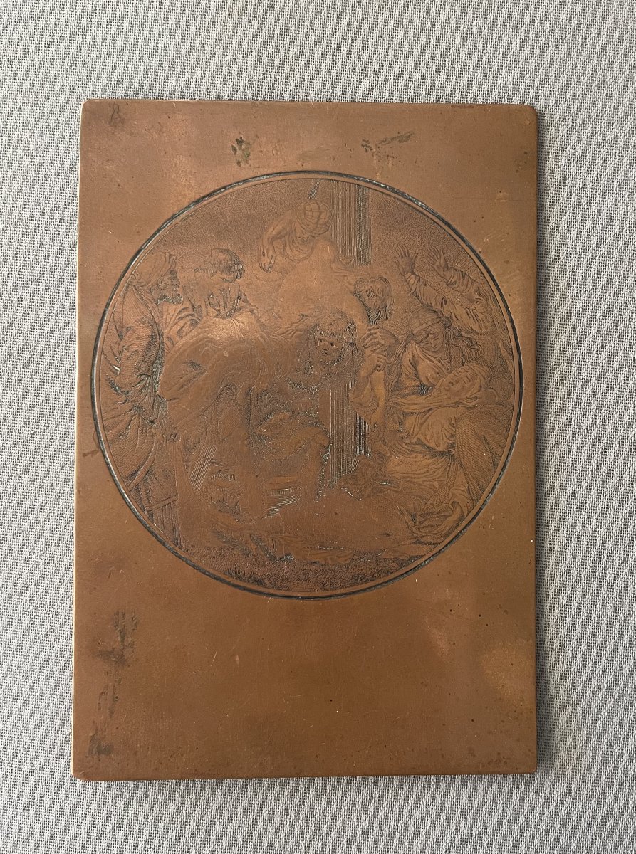 Descent From The Cross, Engraving Matrix, 18th Century Or Earlier