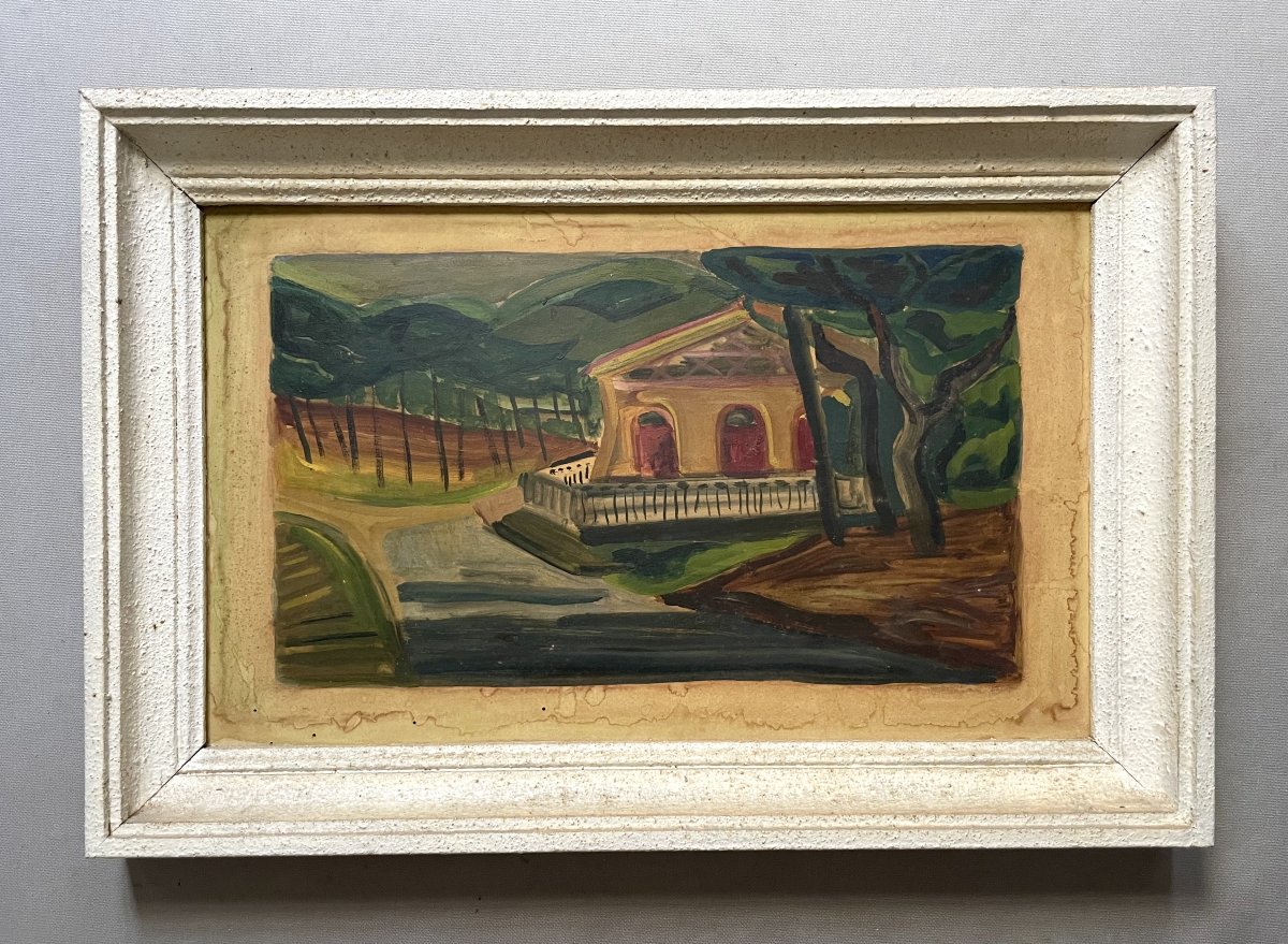Oil On Paper, First Half Of The 20th Century