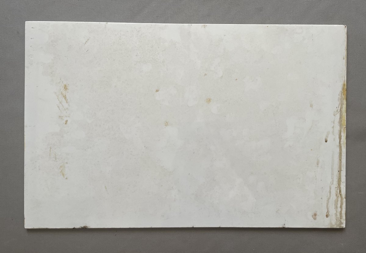 Les foins, peinture sur plaque de porcelaine - 32 x 50 cm-photo-3