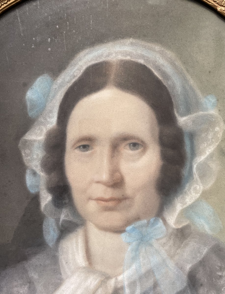 Portrait de femme, pastel-photo-2