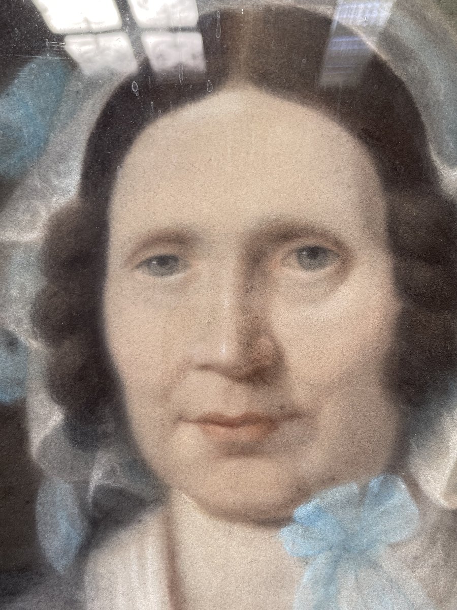Portrait de femme, pastel-photo-4