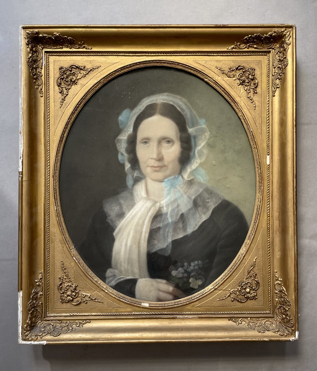 Portrait de femme, pastel