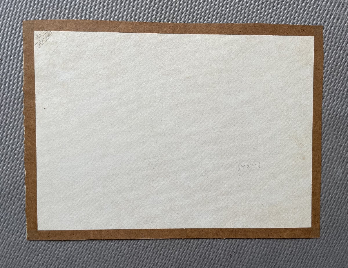 Champ de bl&eacute;, aquarelle, signature &agrave; identifier-photo-2