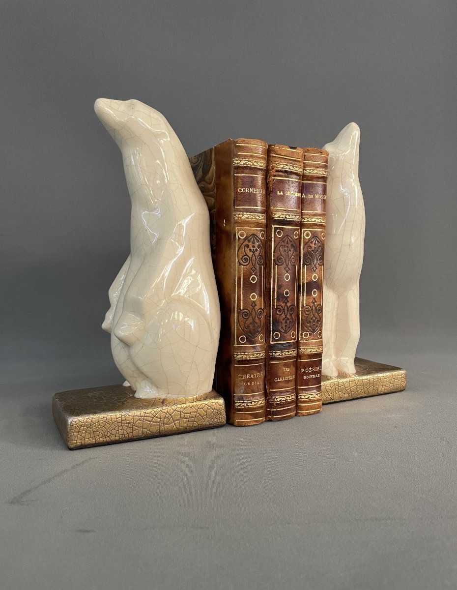 Pair Of Art Deco Bookends-photo-3