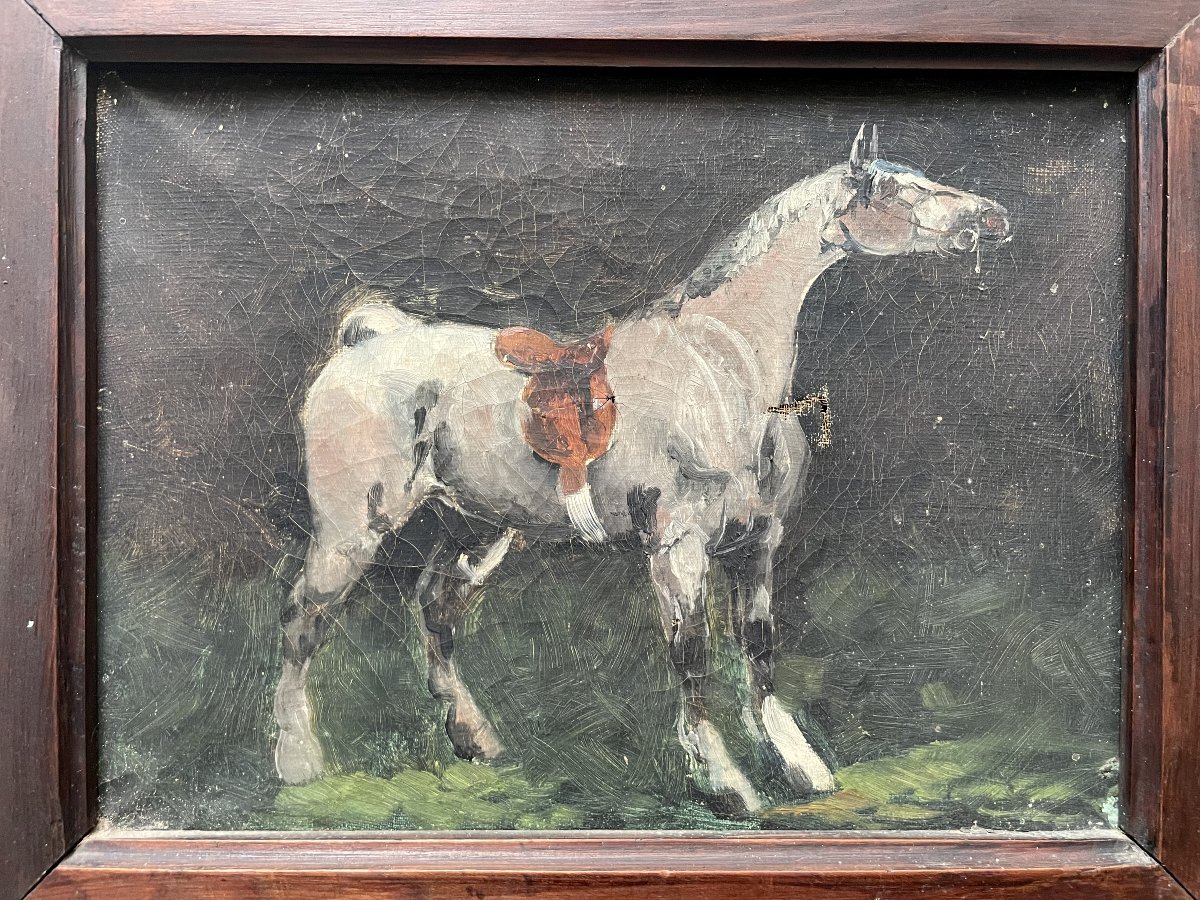 Horse, Oil On Canvas-photo-2