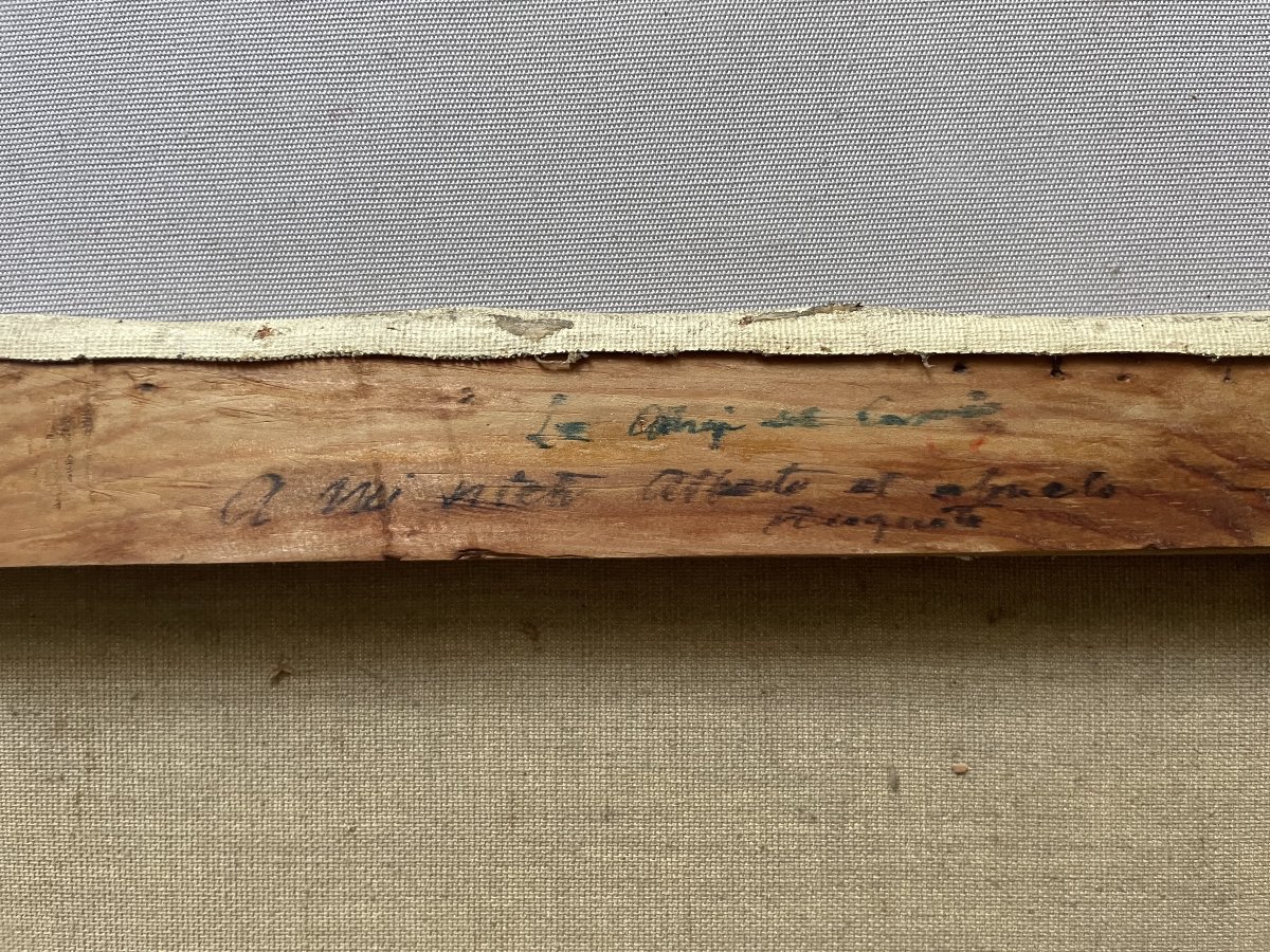 Cow In Front Of A Farm; Signature To Be Identified-photo-4