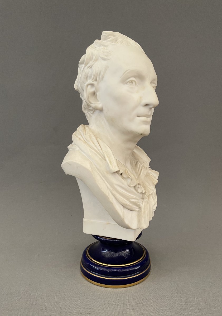 Bust Of Diderot Made Of Sèvres Porcelain-photo-2