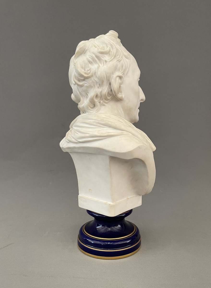 Bust Of Diderot Made Of Sèvres Porcelain-photo-3
