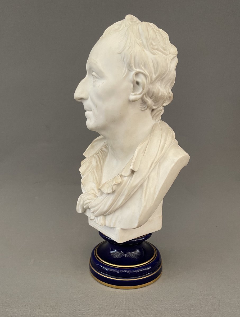 Bust Of Diderot Made Of Sèvres Porcelain-photo-3