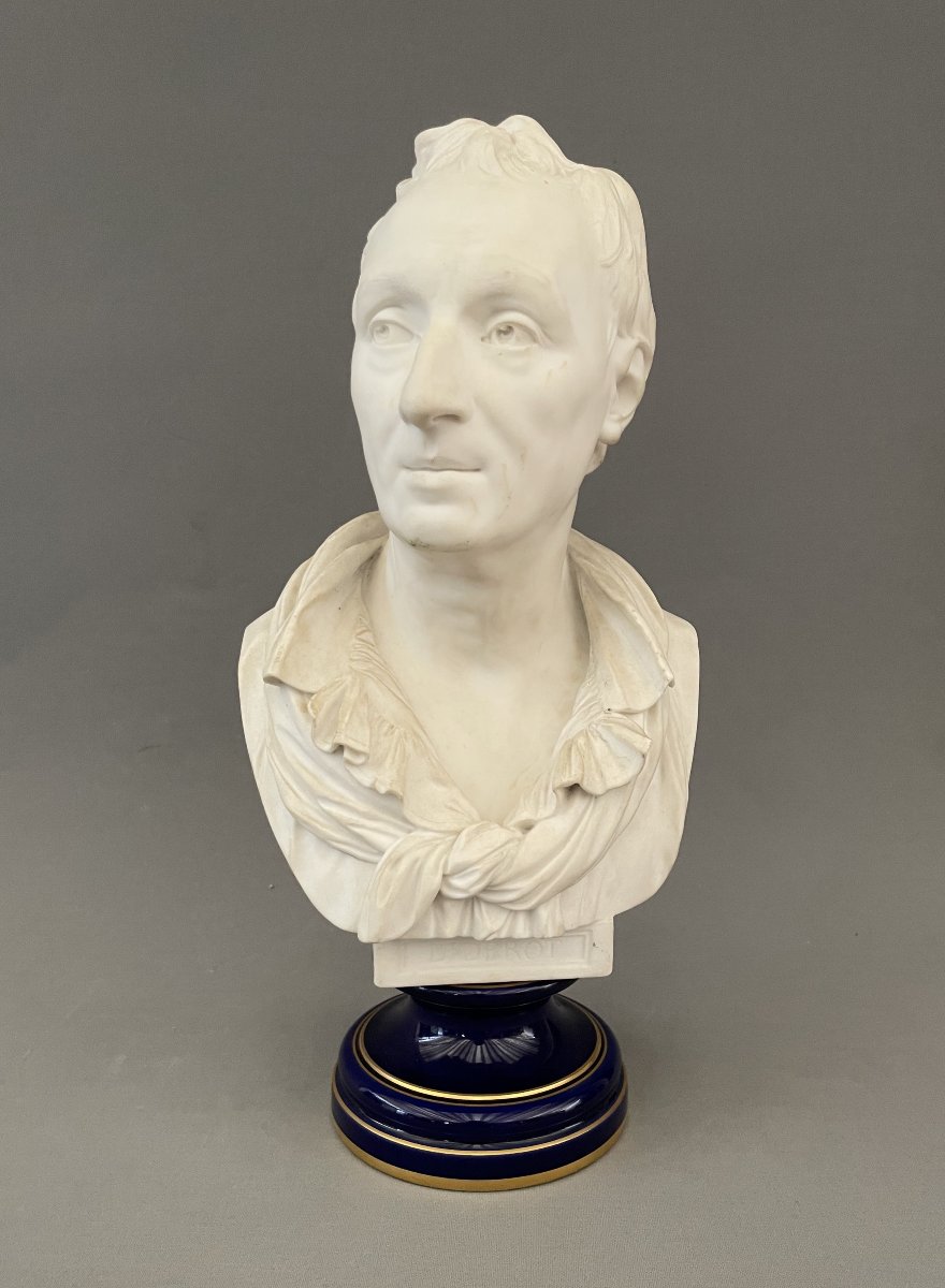 Bust Of Diderot Made Of Sèvres Porcelain