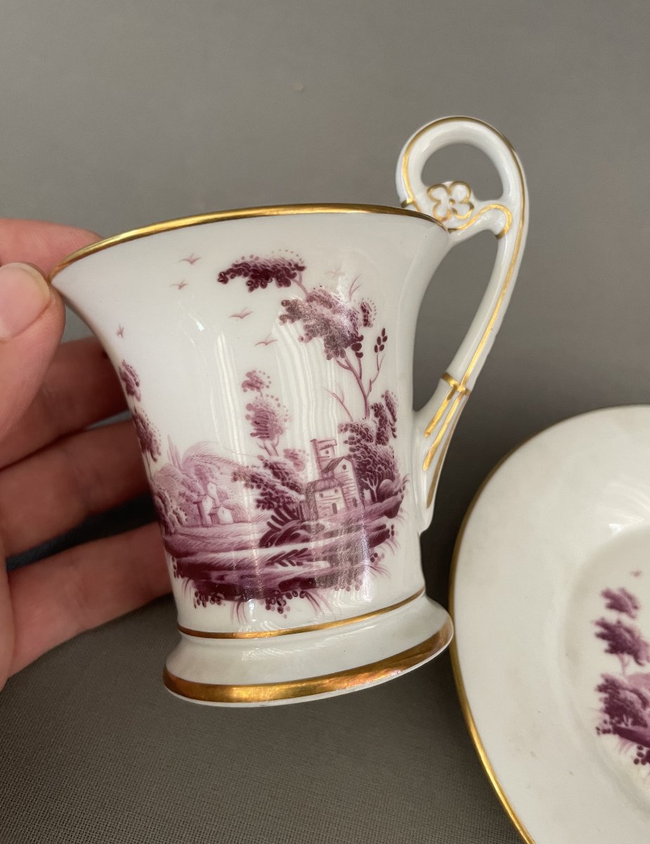 Richard Ginori, tasse et sa soucoupe en porcelaine-photo-2