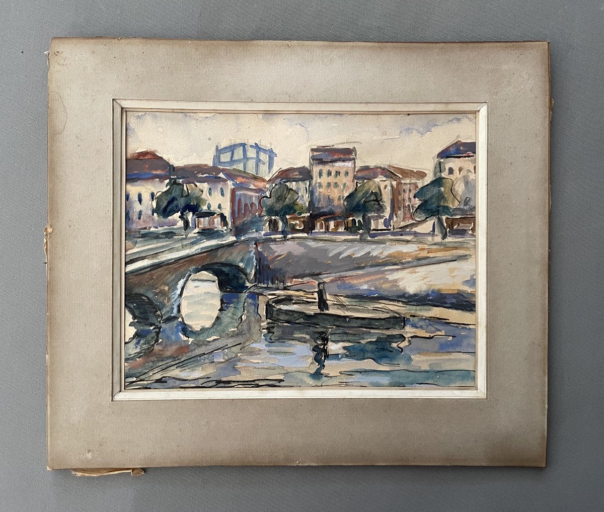 A Houseboat On The Seine? Watercolor-photo-2