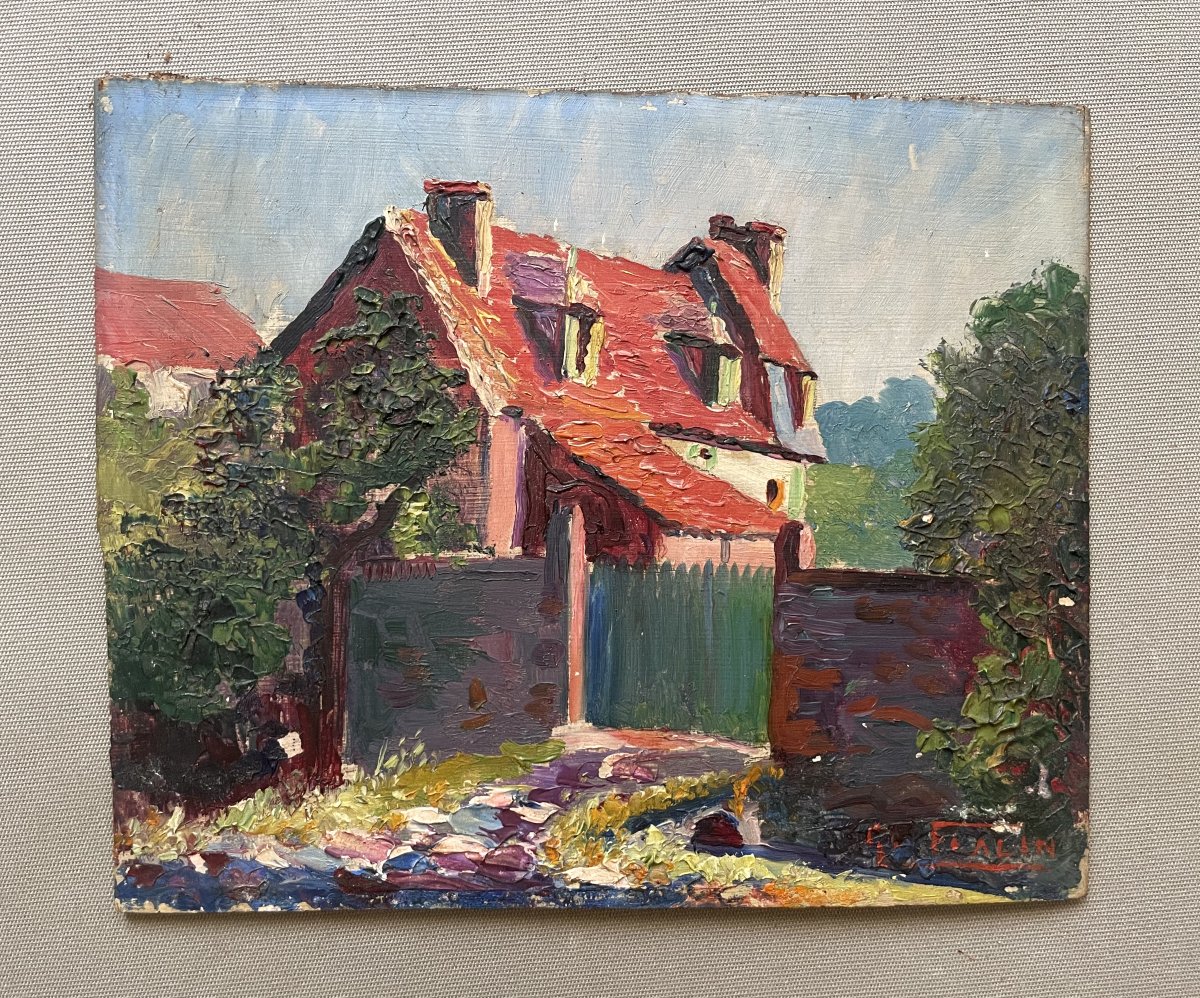 Maison sur le bord de l'Allier, école Fauve