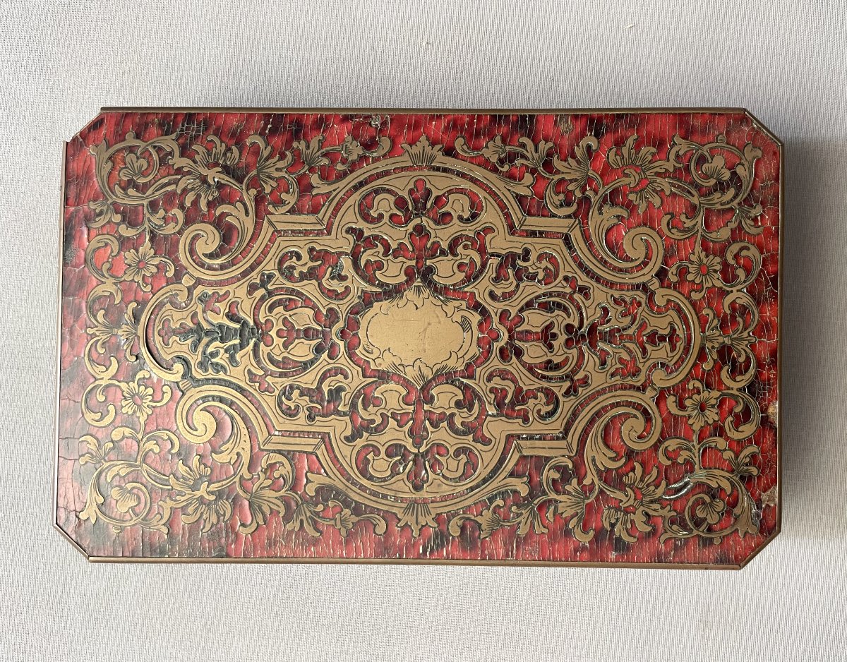 Coffret en marqueterie Boulle-photo-2