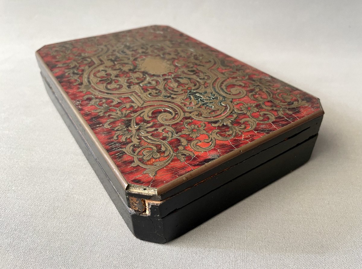 Coffret en marqueterie Boulle-photo-4