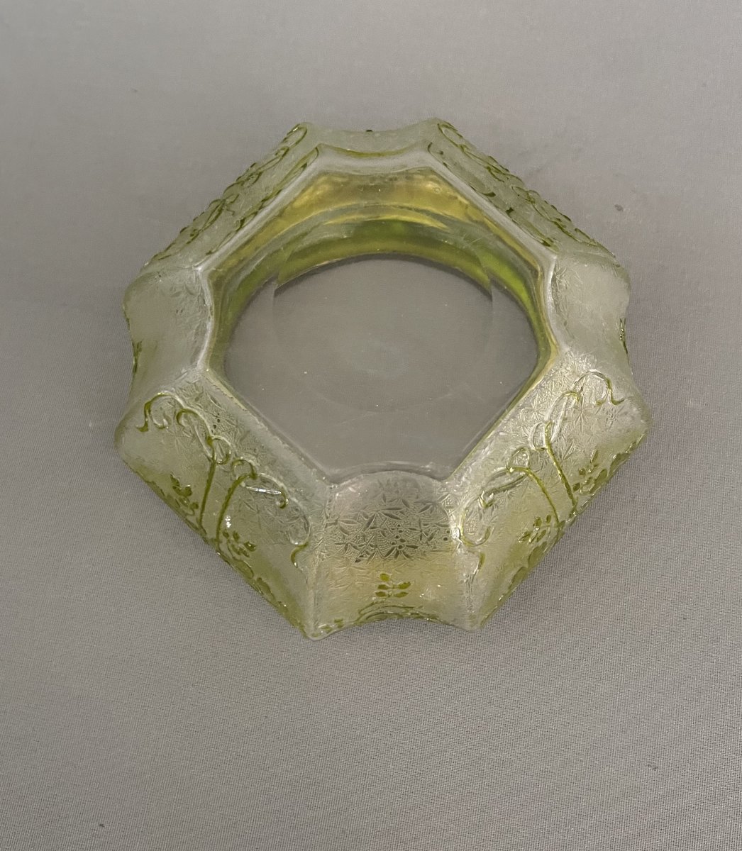 Art Nouveau Baccarat Trays With Silver Mounting-photo-3