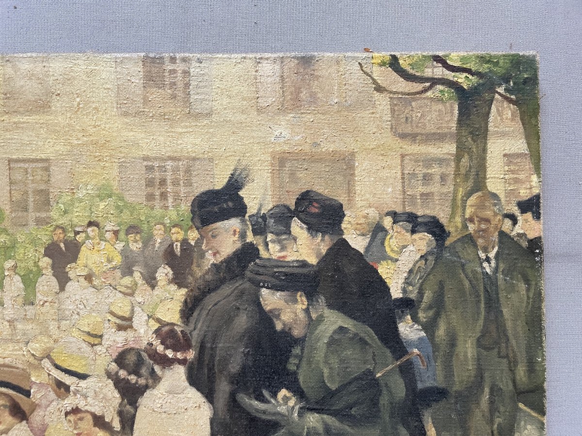 First Communion Day, Oil On Canvas-photo-3