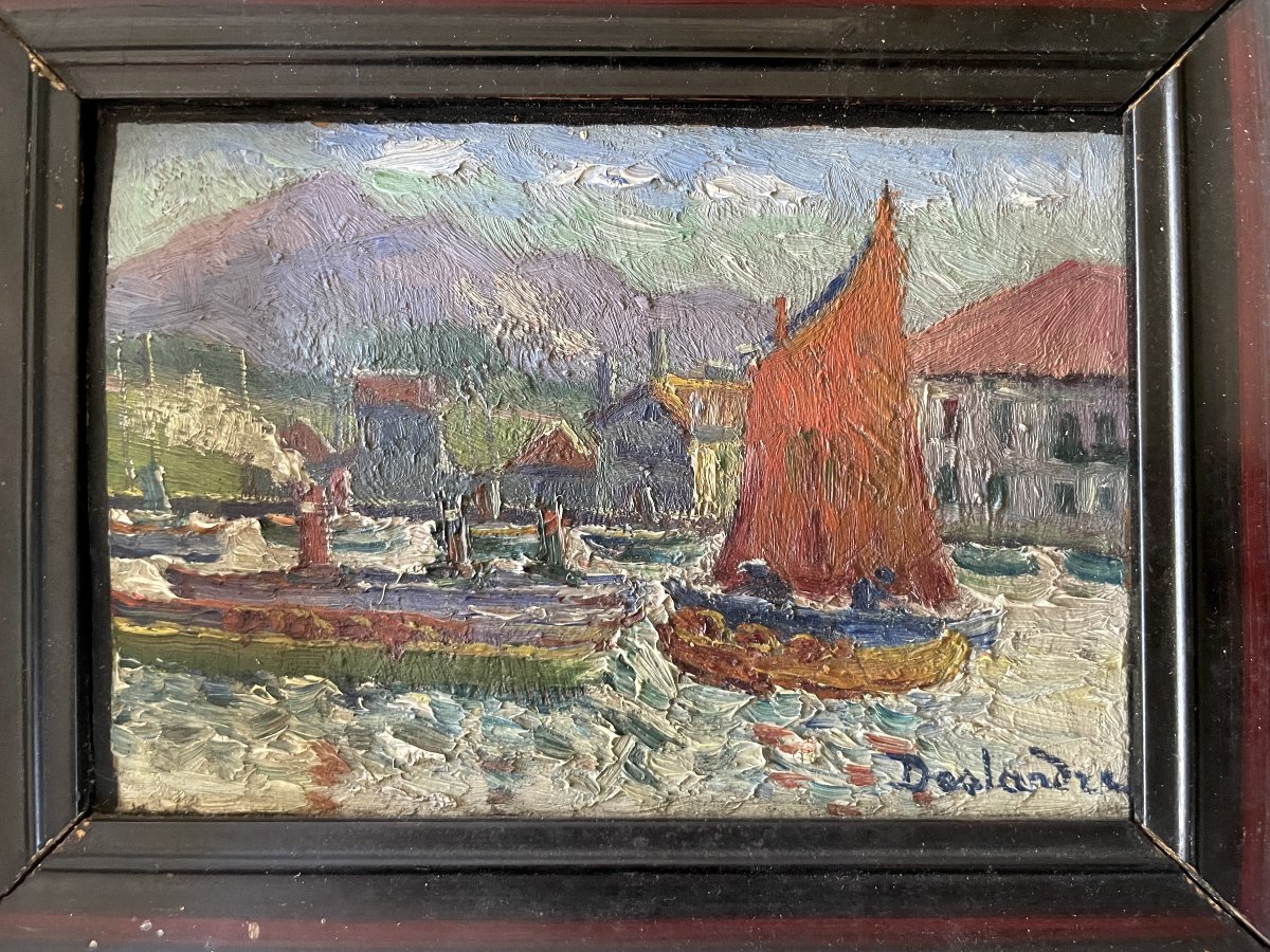 Deslandre, vue présumée du port de Saint Jean de Luz-photo-2