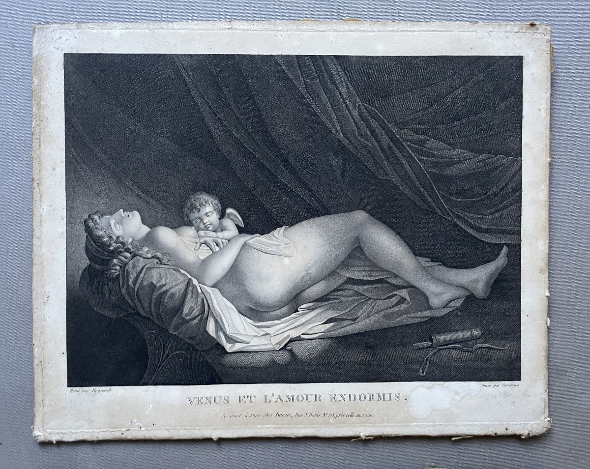 Vénus et l'Amour, paire de gravures par Cazenave-photo-2