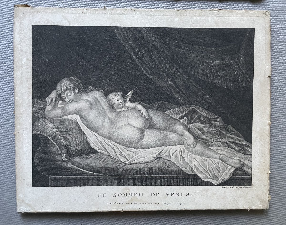 Vénus et l'Amour, paire de gravures par Cazenave-photo-3