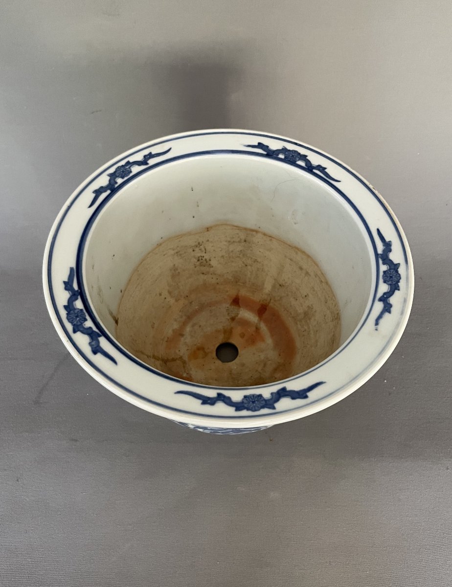 Cache pot en porcelaine, Chine, début XXe-photo-3
